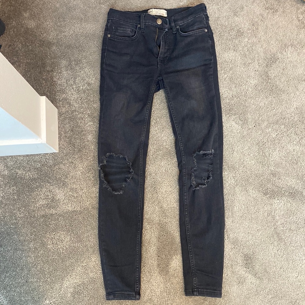 Free People Busted Knee Skinny Jeans